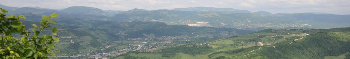 View of Visoko from the pyramid of the Sun